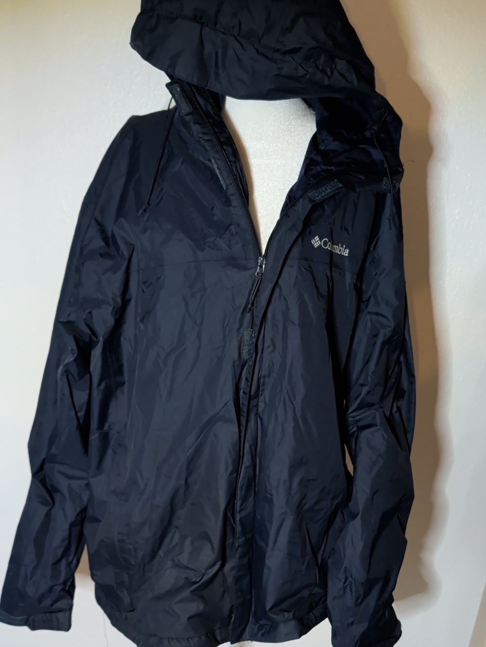 Columbia Men's Blue Hooded Waterproof Jacket